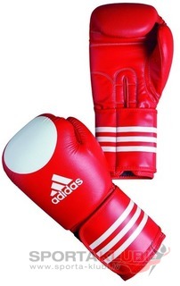 Ultima Kick Wako Leather Glove, red with white target (ADIBC21-R/W)