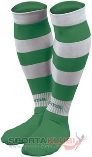ZEBRA FOOTBALL SOCKS (PACK 5) GREEN-WHITE (ZEBRA 189)