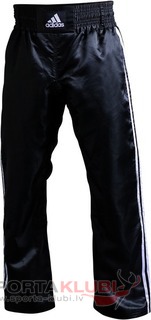 Pants Kick Boxing Side stripes "Wako Model" BLACK/WHITE STRIPE (ADIPFC01)