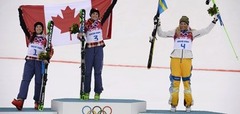 Kanādietēm dubultuzvara frīstaila slēpošanas krosa sacensībās