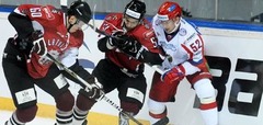 EHC: Latvija pret Krieviju 0:0, pēc 1. trešdaļas
