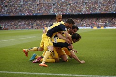 Neizšķirts Barselonā Madrides «Atletico» ļauj triumfēt Spānijas čempionātā