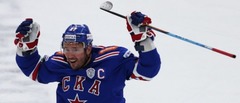 SKA komanda KHL līderu mačā pieveic CSKA