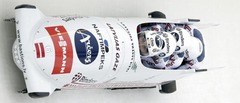 Bobsleja ekipāžām otrā un sestā vieta pēc PK posma pirmā brauciena