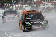 Jānis Baumanis «RallyX on Ice» ziemas rallijkrosa seriālā demonstrē lielisku sniegumu