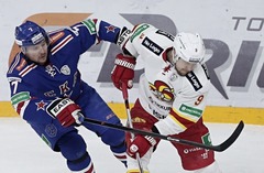 KHL svētdienas spēļu rezultāti