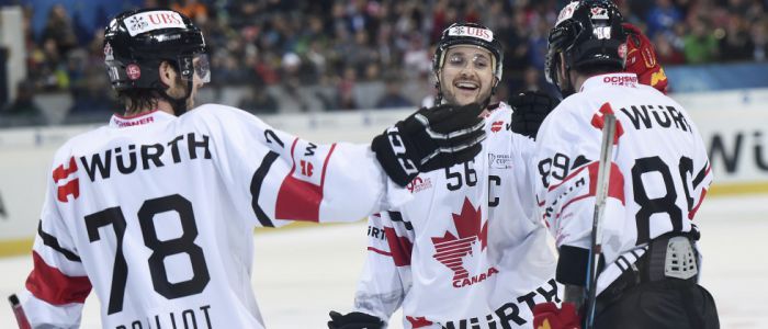 Kanādas izlase uzveic Minskas «Dinamo» un iekļūst prestižā Špenglera kausa finālā