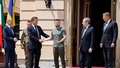 Zelenskis četrus Eiropas līderus Kijivā uzņem prezidenta pilī