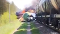 VIDEO ⟩ Krievijā pie Brjanskas sprādziena rezultātā no sliedēm noskrējis kravas vilciens