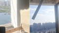 Spēcīgs vējš Ķīnā no dzīvokļiem augstceltnēs izrauj trīs cilvēkus