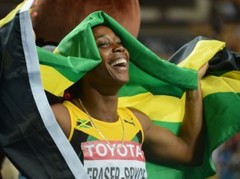 Arī dāmu sprintā zelts Jamaikai, Adamsai ceturtais tituls lodes grūšanā