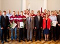 Foto: U20 valstsvienības tikšanās ar Valdi Dombrovski