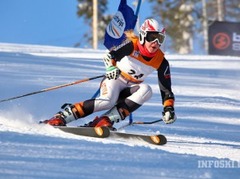 16 gadus jaunā Evelīna Gasūna ceturtā FIS sacensībās slalomā