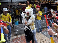 PK ceturtdaļfinālu laikā Kolumbijā aizliedz alkoholu, miltus un bārdas putas