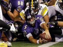"Ravens" principiālā mačā pieveic "Steelers"