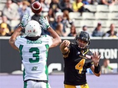 "Tiger-Cats" aptur "Roughriders" un izvirzās vadībā