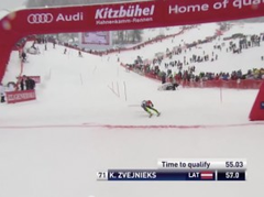 Kristapam Zvejniekam 52.rezultāts Pasaules kausā slalomā Kicbīlē