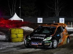 Video: ''RallyX on Ice'' 2.posmā uzvar Nitišs, Baumanis līdz pusfinālam netiek