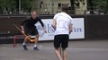 Video: Gudļevskis izmēģina spēkus "Ghetto Floorball"