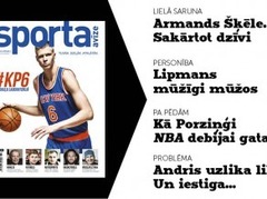 Kristaps Porziņģis uz vāka ''Sporta avīzes'' novembra numurā