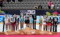 Foto: Ņikitinai un Vasiļjevam komandu medaļas pasaules jaunatnes olimpiādē
