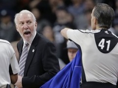 "Spurs" - "Thunder" dueļa arbitri atzīst kļūdu sērijas otrā mača galotnē
