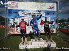 Latvijas motokrosa čempionāta II posmā triumfē Dāvis Ivanovs un Kārlis Sabulis