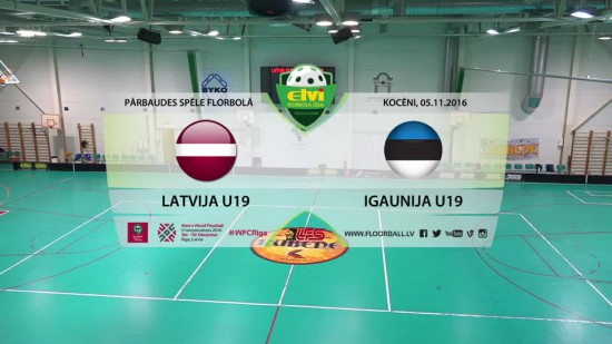 Video: Pārbaudes spēle florbolā. Latvija U19 - Igaunija U19. Spēles ieraksts