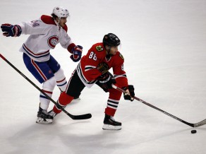 Līderu duelī Keinam skaisti vārti un "Blackhawks" aptur "Canadiens"