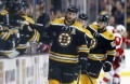 NHL: Beržerona "hat-trick" neglābj "Bruins" no zaudējuma