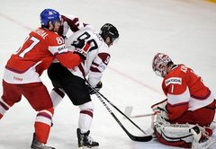 PČ hokejā: Latvija - Čehija 1:1 (rit 3.periods)