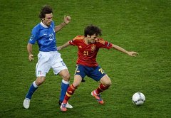 EURO 2012 fināls: Spānija - Itālija 2:0 (noslēdzies 1.puslaiks)