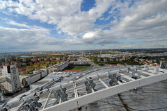 Skats no Ericsson Globe hokeja arēnas jumta