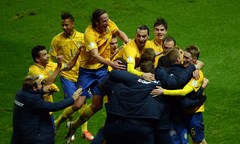 Zviedrijas futbolisti neticami atspēlējas no 0:4 pret spēcīgo Vāciju