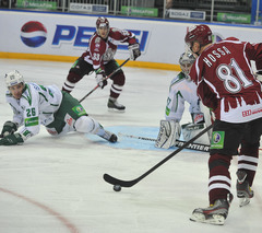 Ufas Salavat Julaev - Rīgas Dinamo 3:2 (noslēdzies 2.periods)