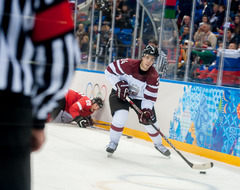 Olimpiskais hokeja turnīrs. Čehija - Latvija 1:1 (Rit 1.trešdaļa)