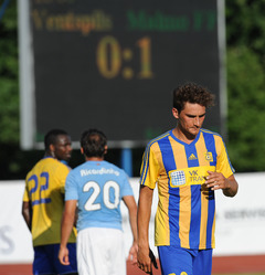 FOTO: Ventspils futbolisti zaudē Malme un izstājas no UEFA Čempionu līgas