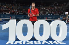 Tenisa leģendai Federeram triumfs Brisbenā un 1000.uzvara ATP karjerā