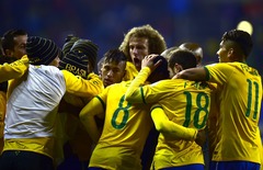 Brazīlijas futbolisti izrauj uzvaru Copa America mačā