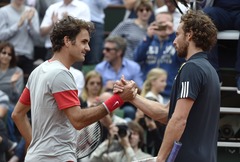 ATP 500 Halle. 2.kārta. Federers - Gulbis 5:2 (rit 1.sets)