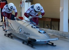 Latvijas bobsleja divnieku ekipāžas aizvada PK 2.posmu Vinterbergā