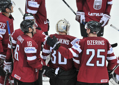 PČ hokejā: Latvija - Krievija 0:0 (Rit 1.trešdaļa)