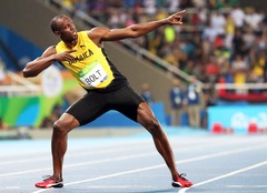 FOTO: Bolts Rio lietū triumfē arī 200 metros, izcīna astoto olimpisko zeltu