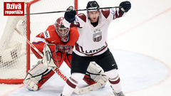 Hokejs: Latvija - Čehija otrajā trešdaļā 1:2