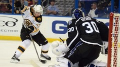 Gudļevskis paliek rezervē «Lightning» zaudējumā pret Bostonas «Bruins»