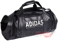 Soma Sports Bag PU Round Shape Black with Boxing Club Printing (ADIACC103/BOX)
