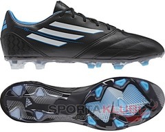 Football boots F30 TRX FG Lea BLACK1/RUNWHT/SOLBLU (F32727)