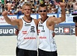 Латвийские бич-волейболисты Плявиньш и Шмединьш успешно стартовали в Польше