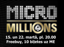 MicroMillions Freebuy turnīrs sākas pēc 30 minūtēm