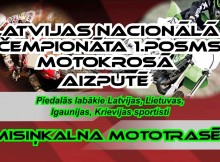 Latvijas čempionāts motokrosā šajās brīvdienās Aizputē